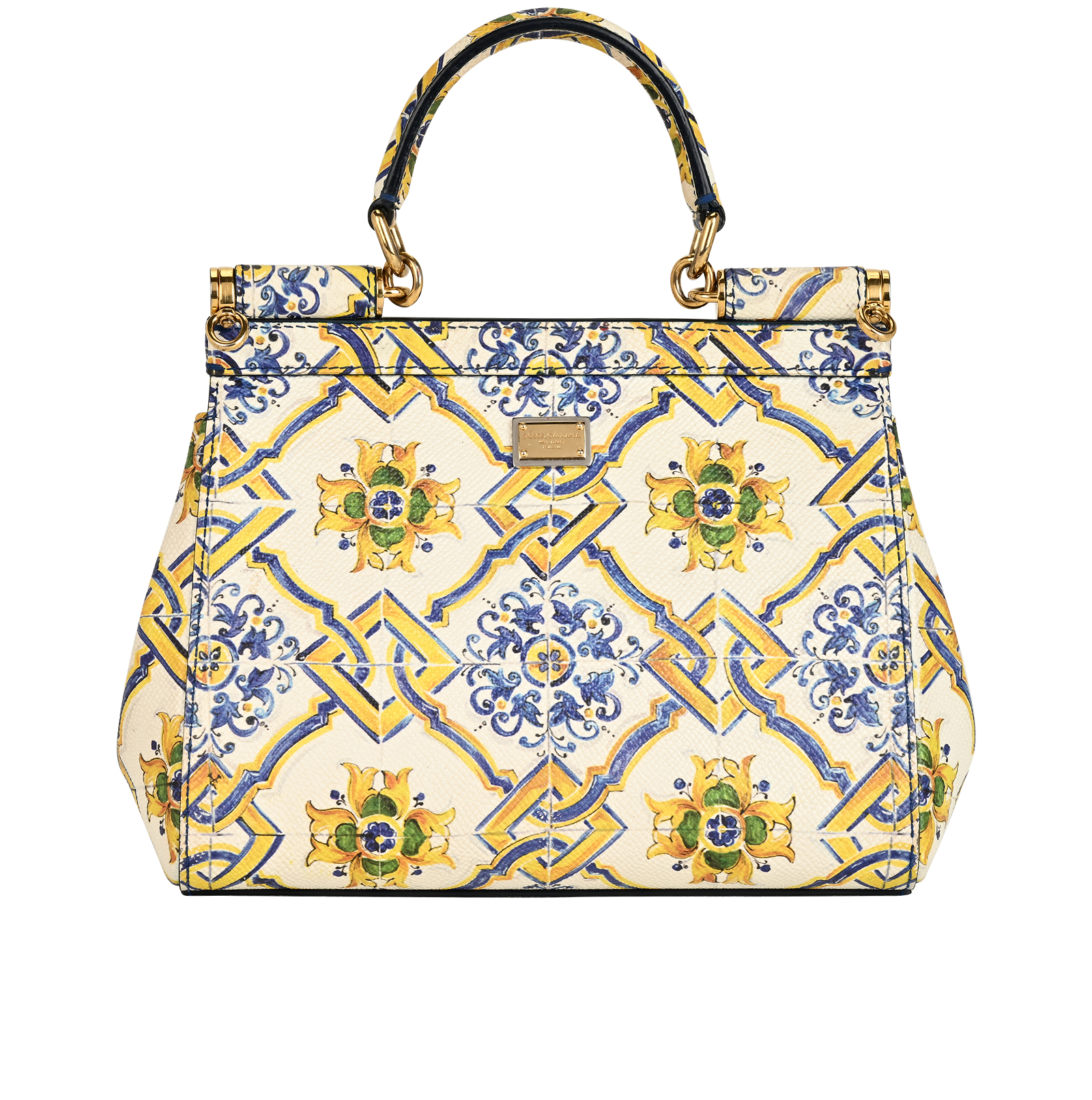 Small Miss Sicily, &pound;620, Handbags, White/Yellow, Leather, Back view